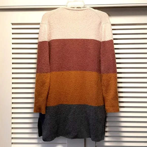 Madewell Kent Long Sleeve Patch Pocket Open Cardigan Sweater Top Oversized XXS - Picture 4 of 9